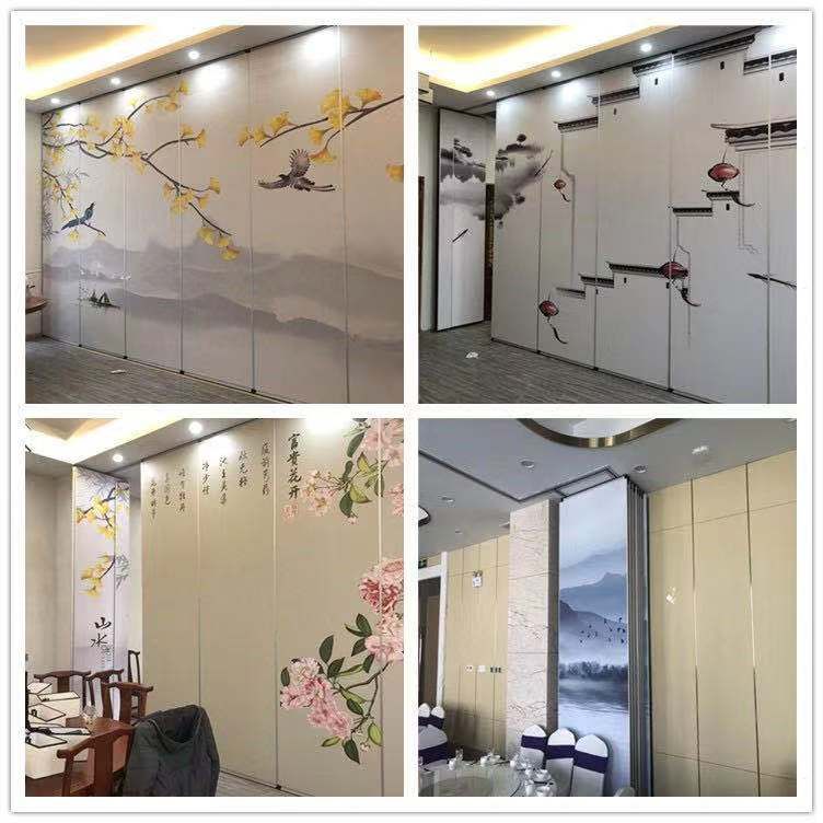 山東酒店活動隔斷，吊軌道隔斷工程